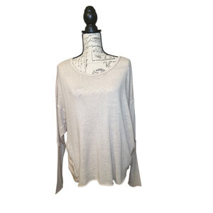 Project Social T Size Small NWT Bowen Seamed Long Sleeve in Raw Linen